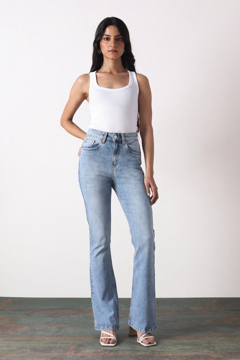 Light Blue Flare Jeans