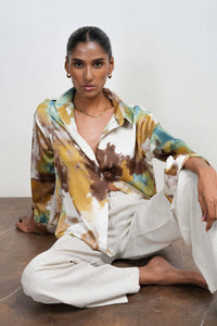 Printed Satin Shirt