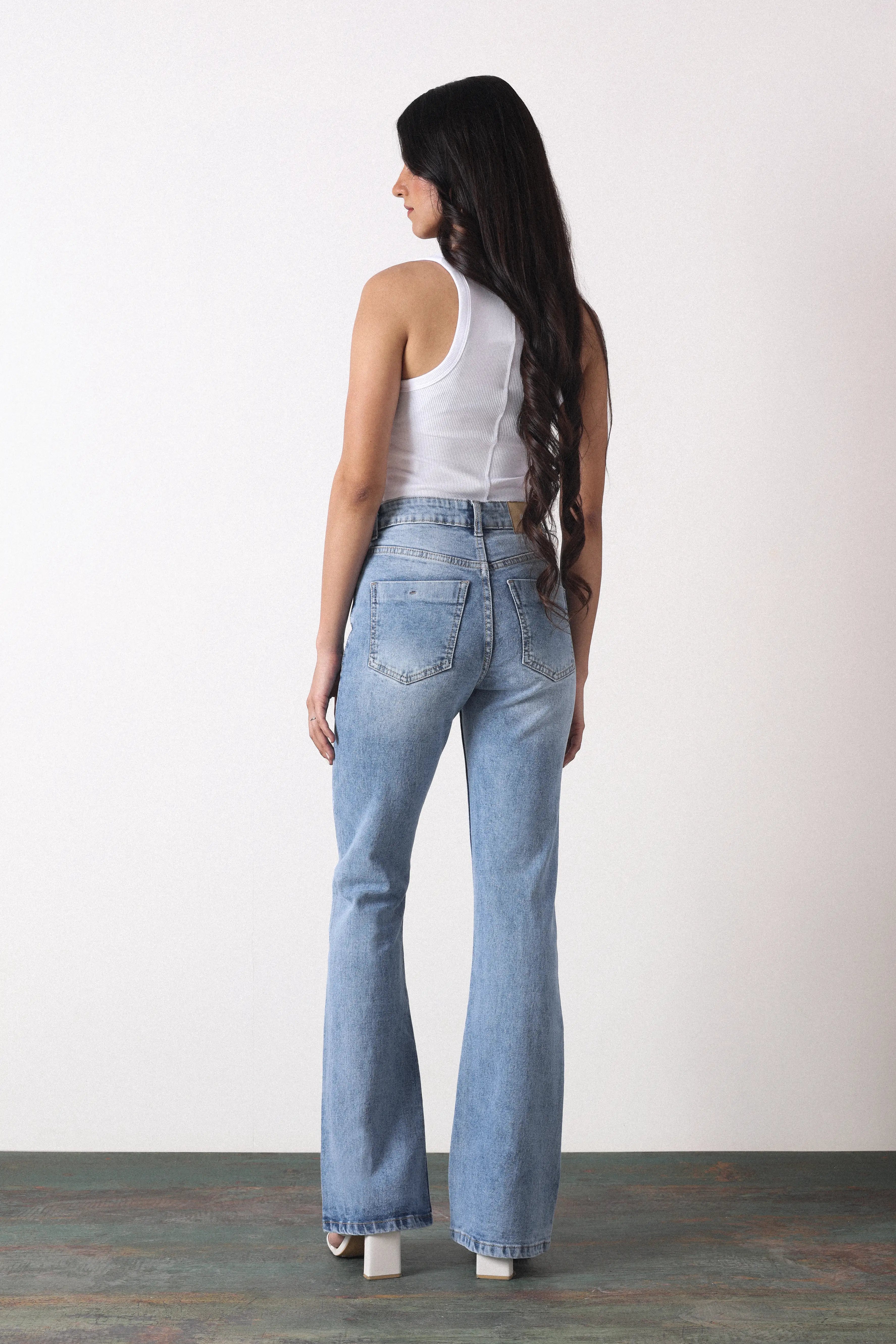 Light Blue Flare Jeans