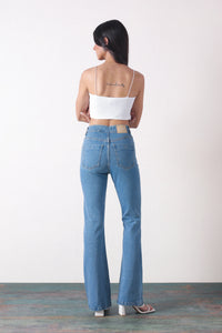 Mid Blue Flare Jeans