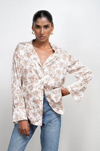 Printed Satin Shirt