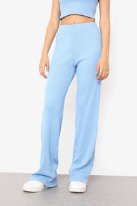 Light Blue Rib Co-ord Set Bluer