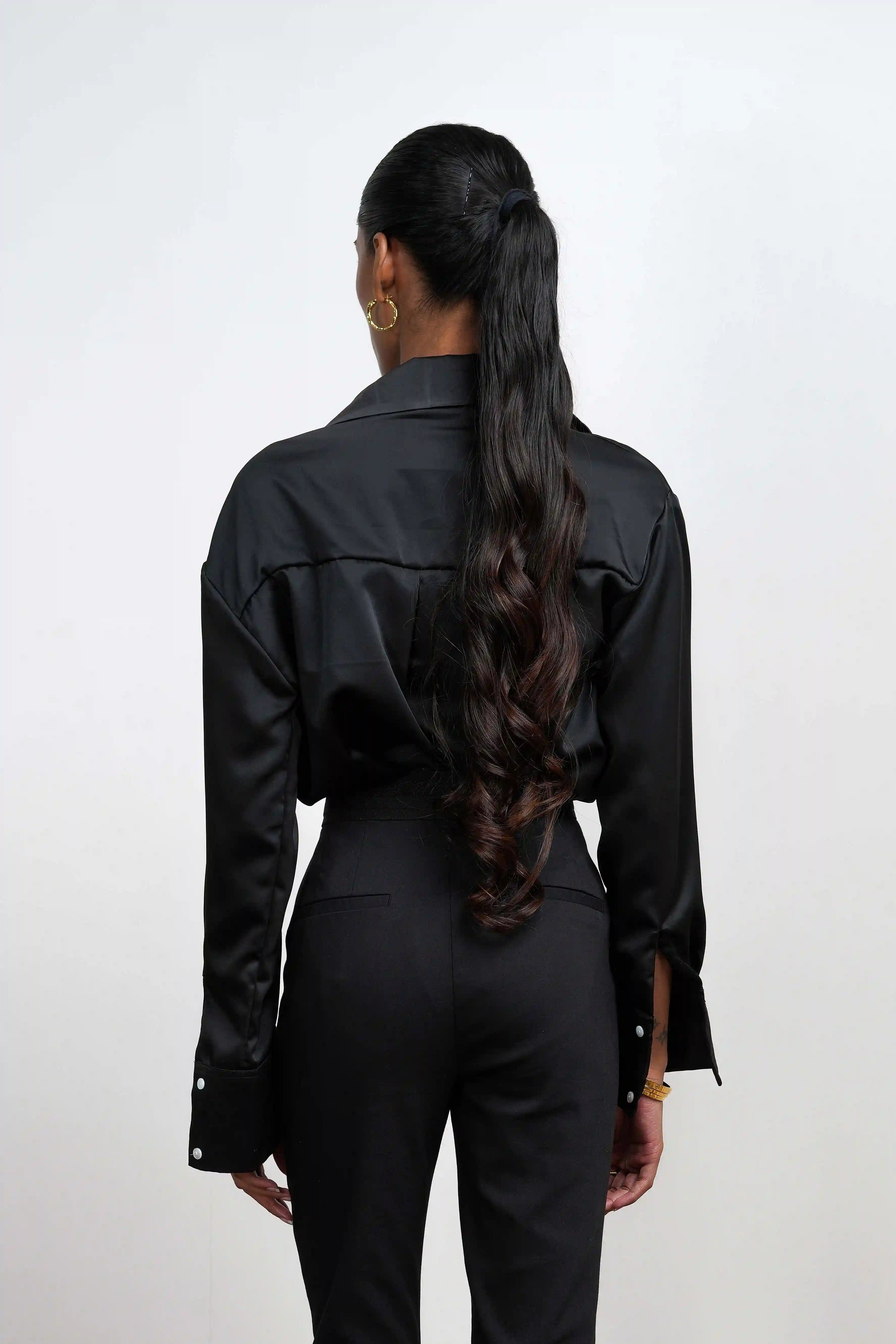 Black Satin Shirt