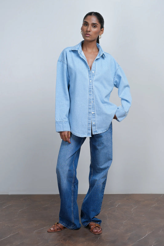 Ice Blue Denim Shirt