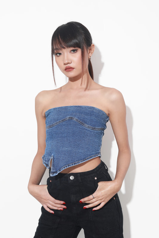 Denim Corset Top