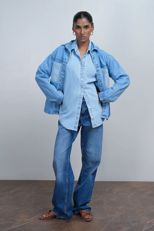 Ice Blue Denim Shirt