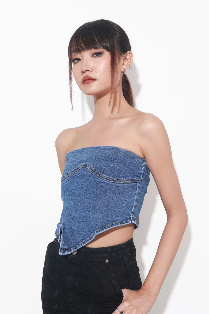 Denim Corset Top