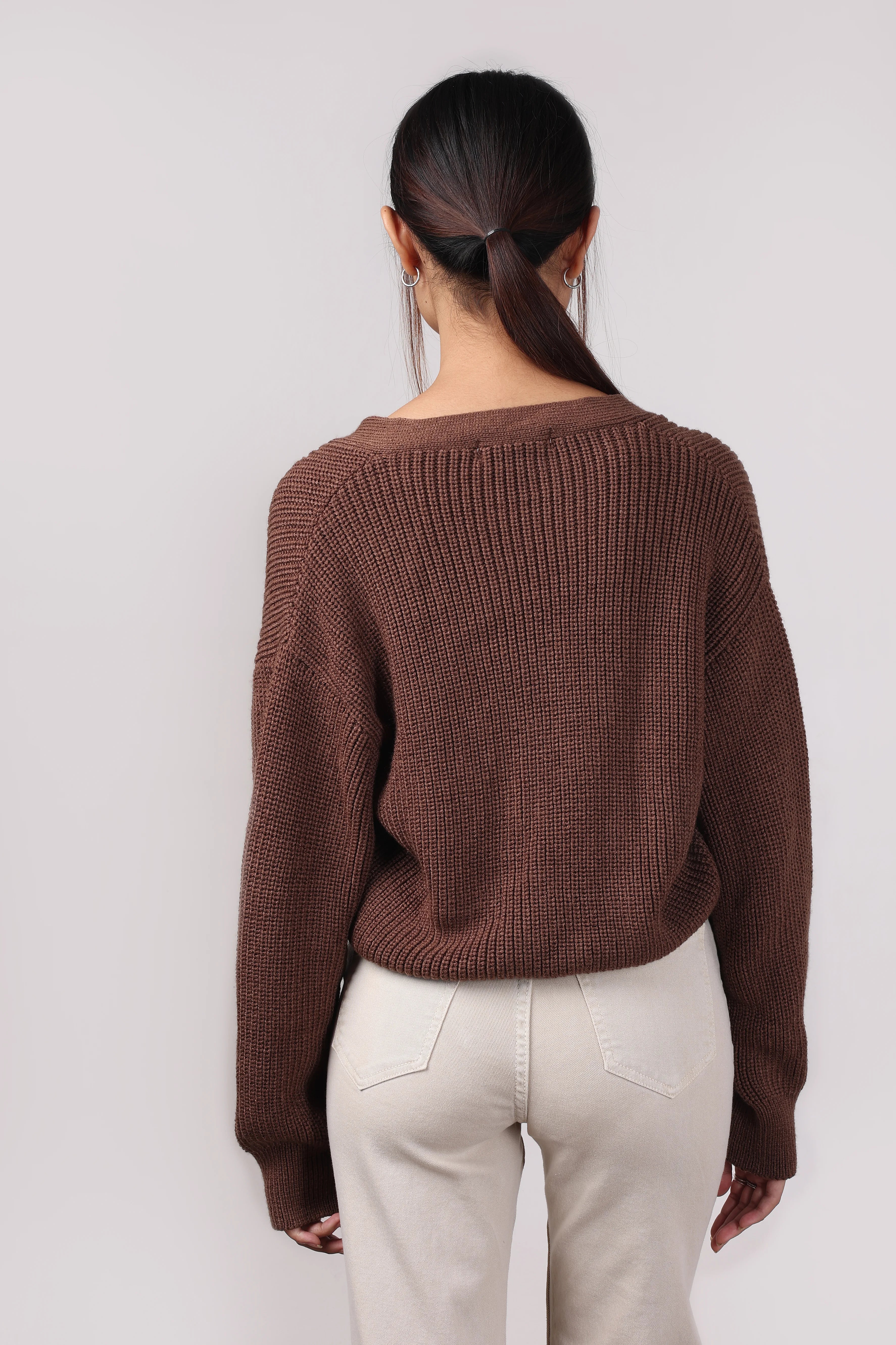 Brown Knit Cardigan