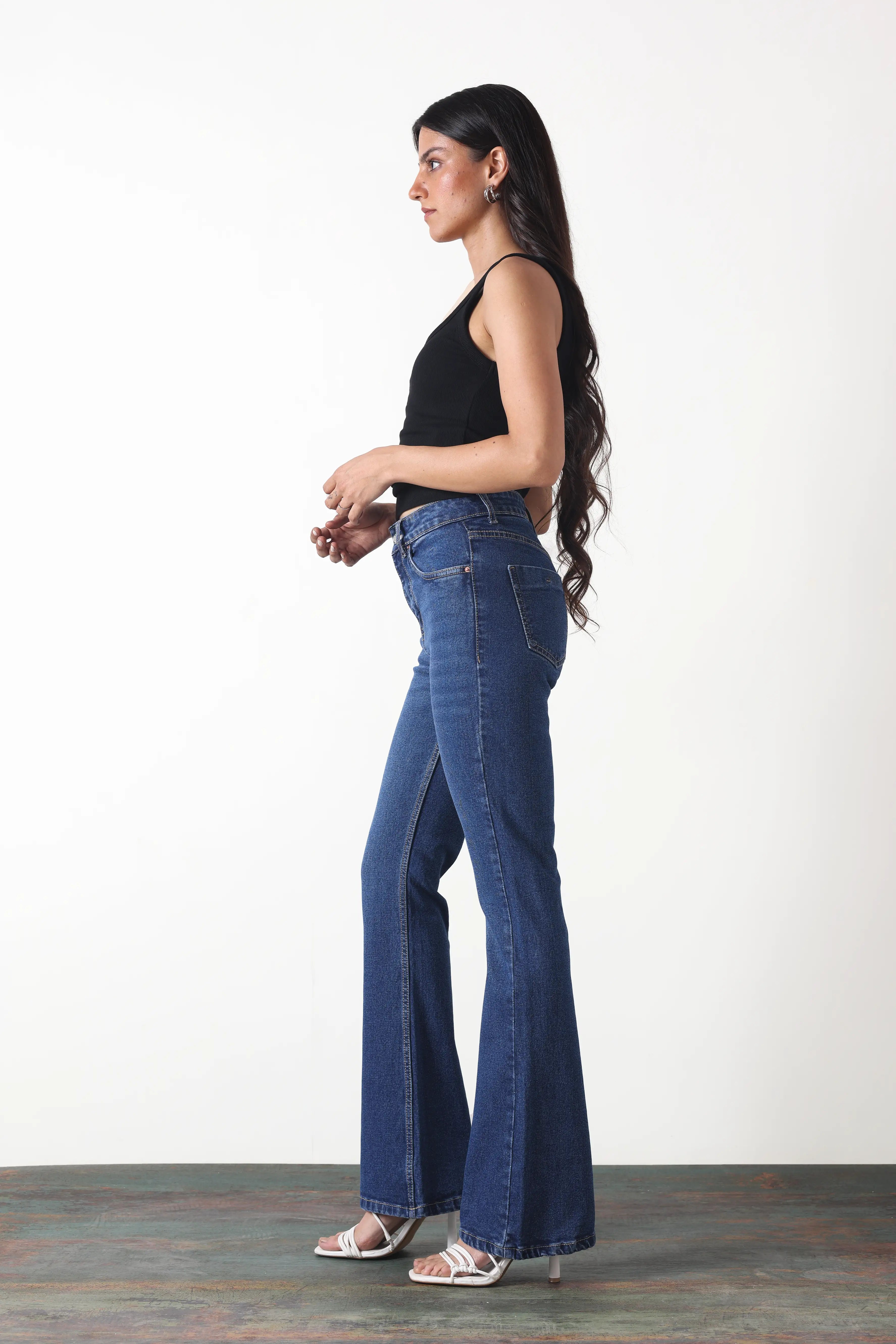 Dark flare jeans hotsell