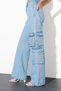 Light Blue Cargo Denim