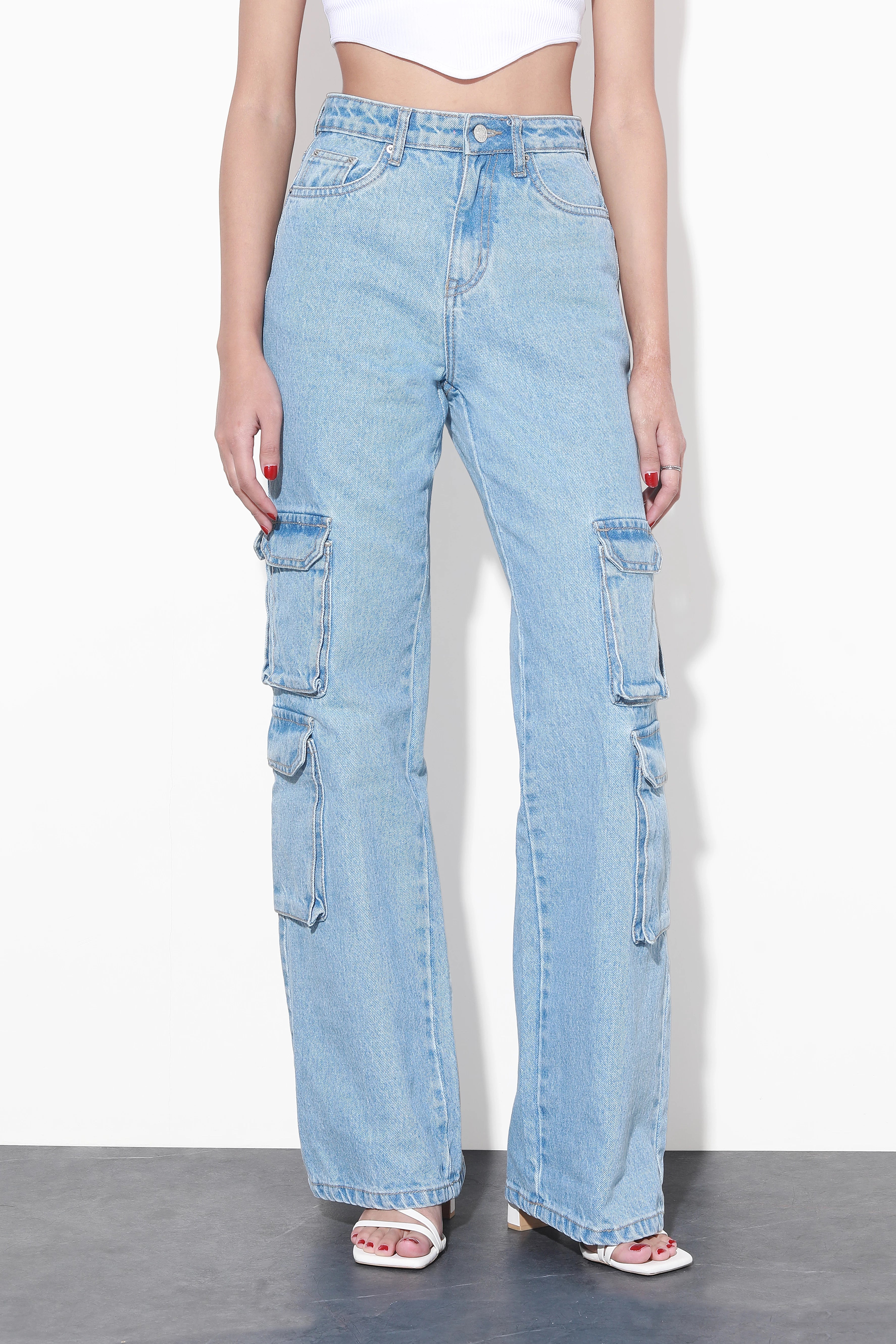 Light Blue Cargo Denim