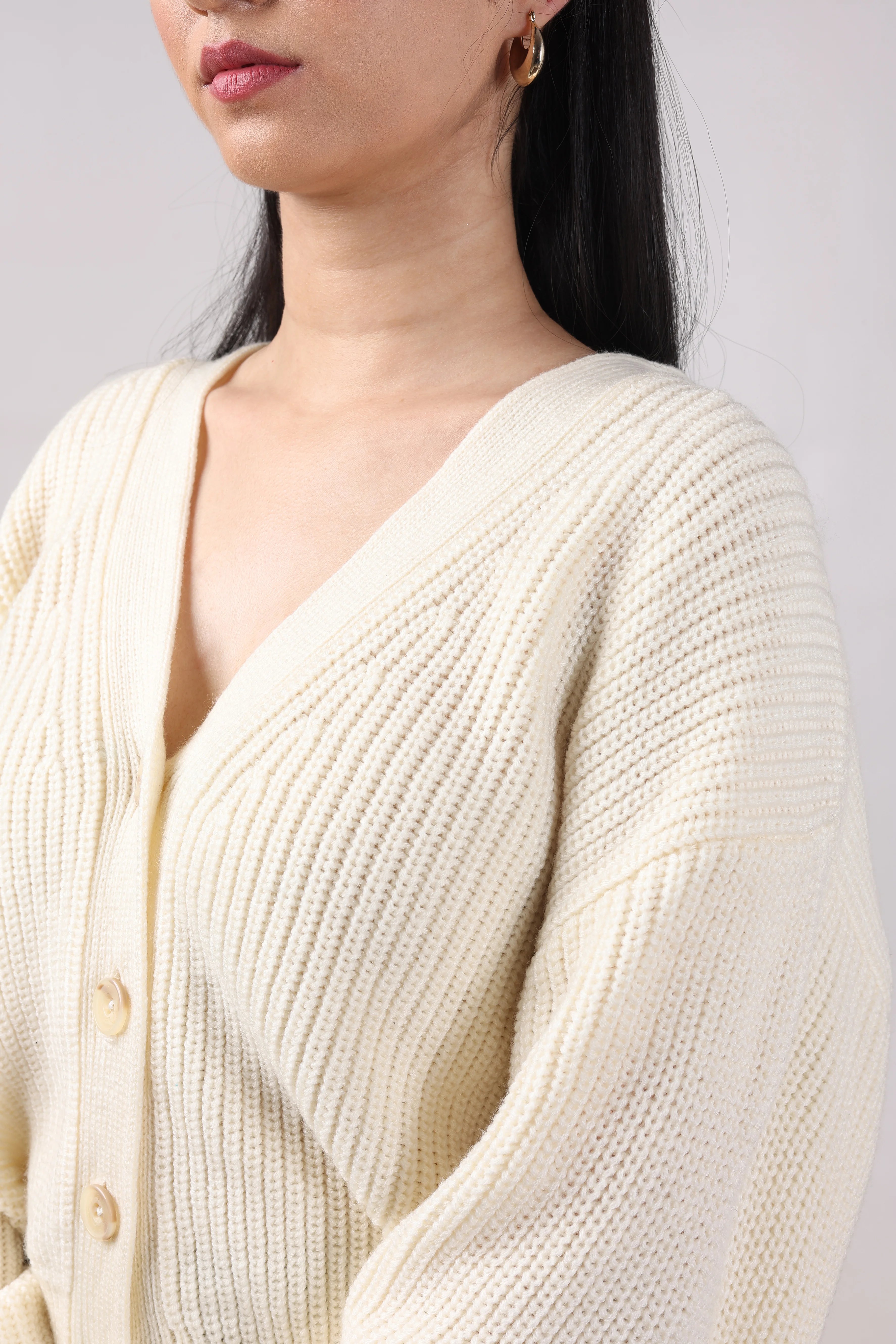 Off White Knit Cardigan