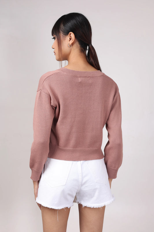 Nude Pink Knit Pullover