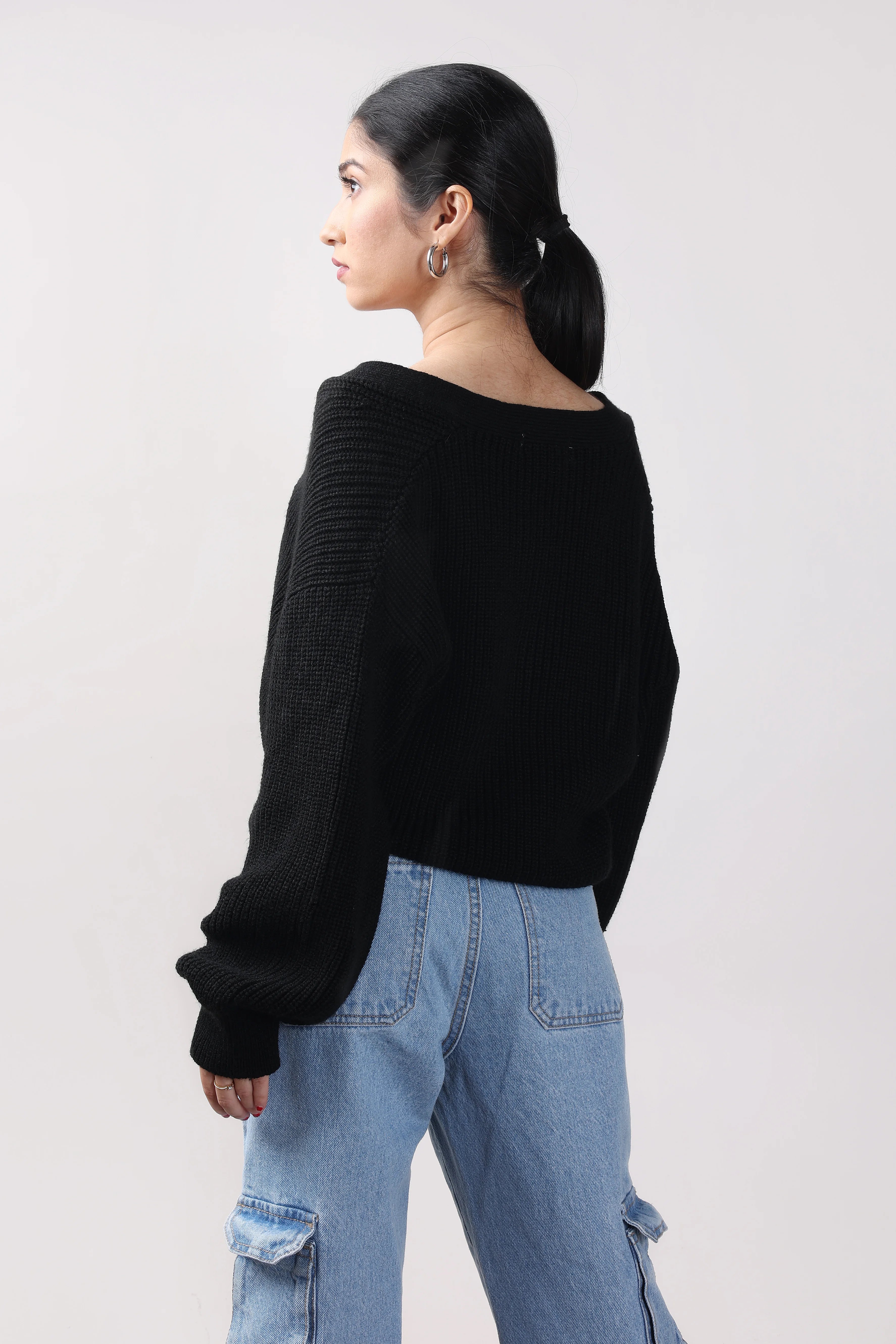 Black Knit Cardigan