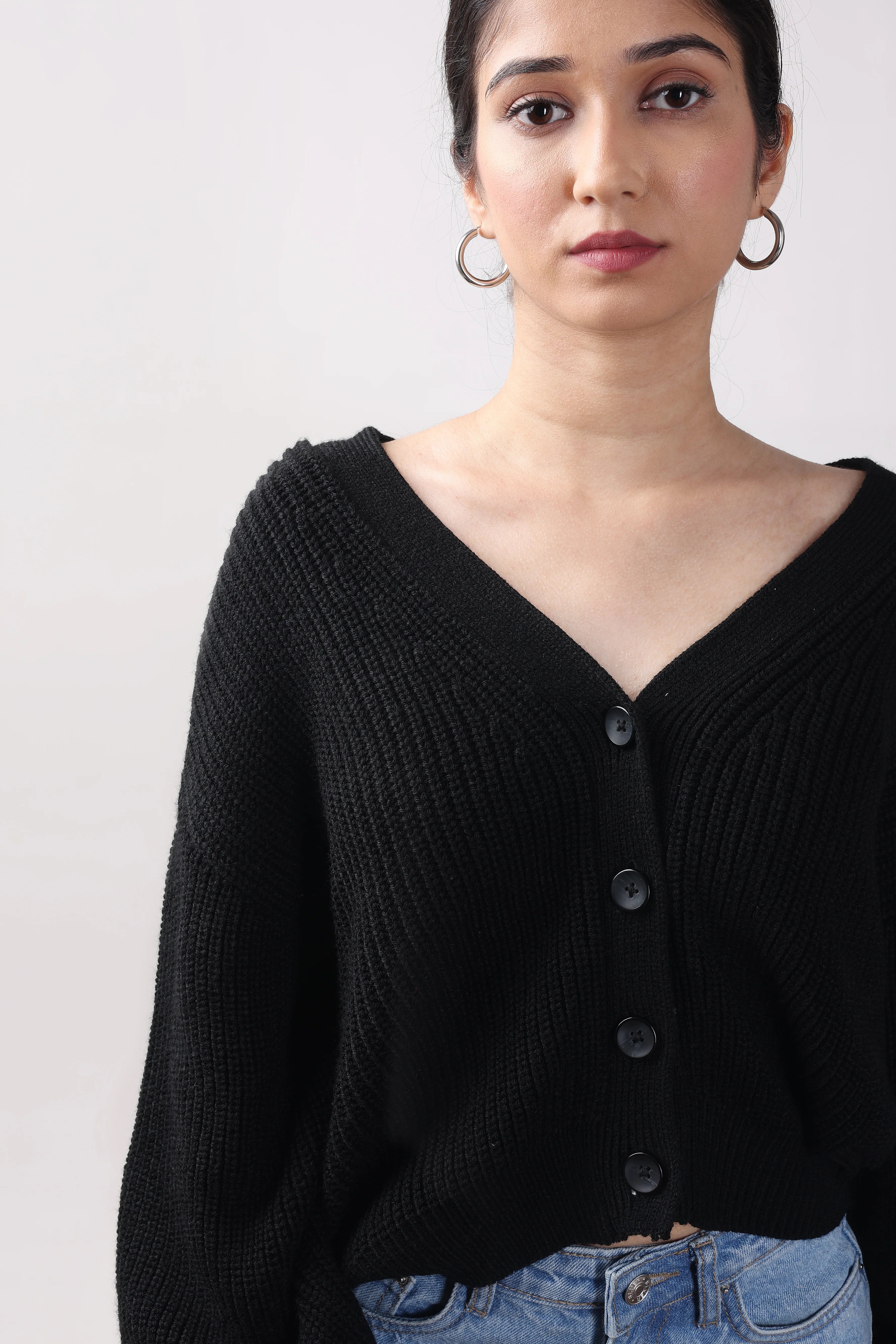 Black Knit Cardigan