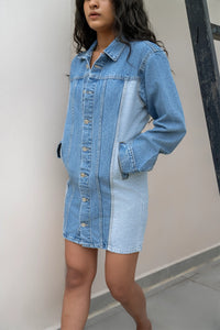 Two Tone Denim Dress