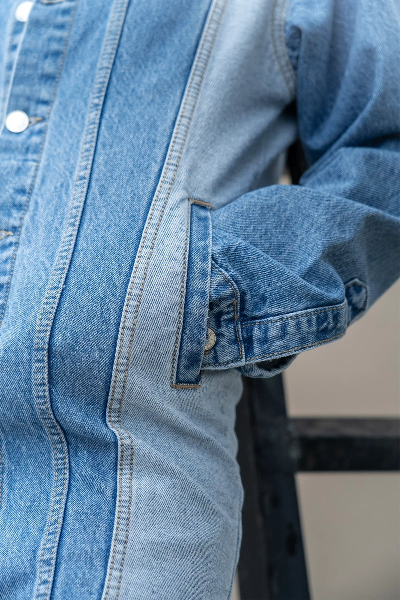 Two Tone Denim Dress