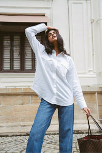 100% Linen Shirt in White