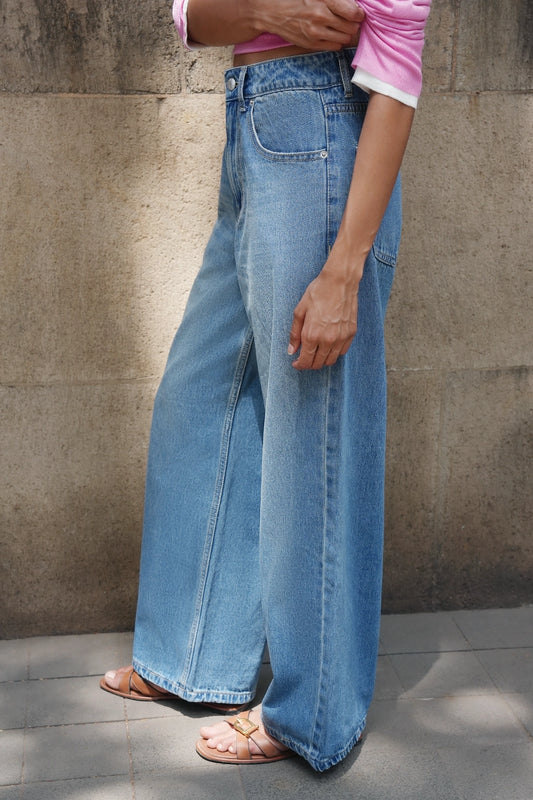BLR7 Cropped Wide-Leg Jeans