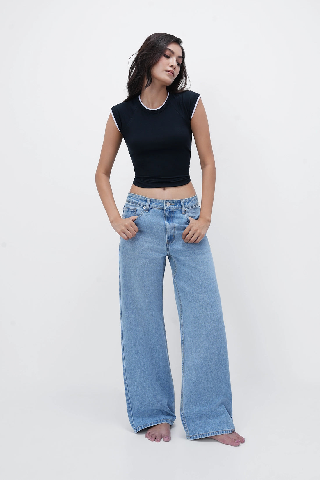 BLR9 High-Rise Straight Jeans