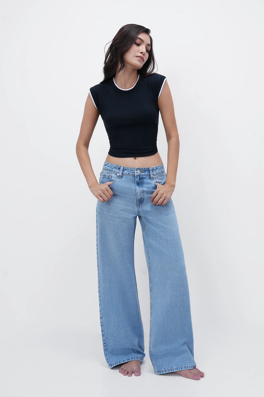 BLR9 High-Rise Straight Jeans