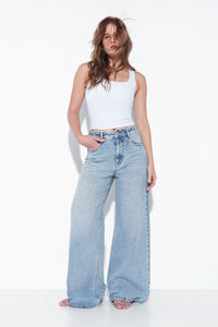 White Polyamide Tank Top