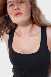 Black Polyamide Tank Top