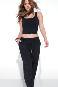 Black Polyamide Tank Top