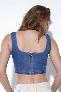Denim Cropped Top