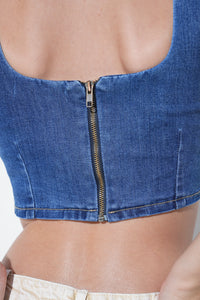 Denim Cropped Top