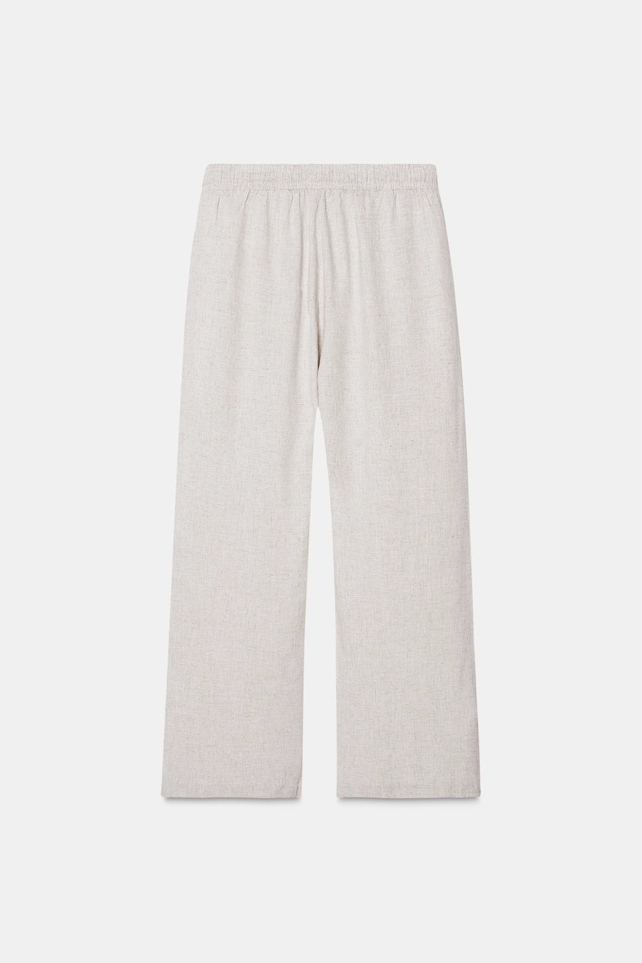 Beige Linen Drawstring Pants