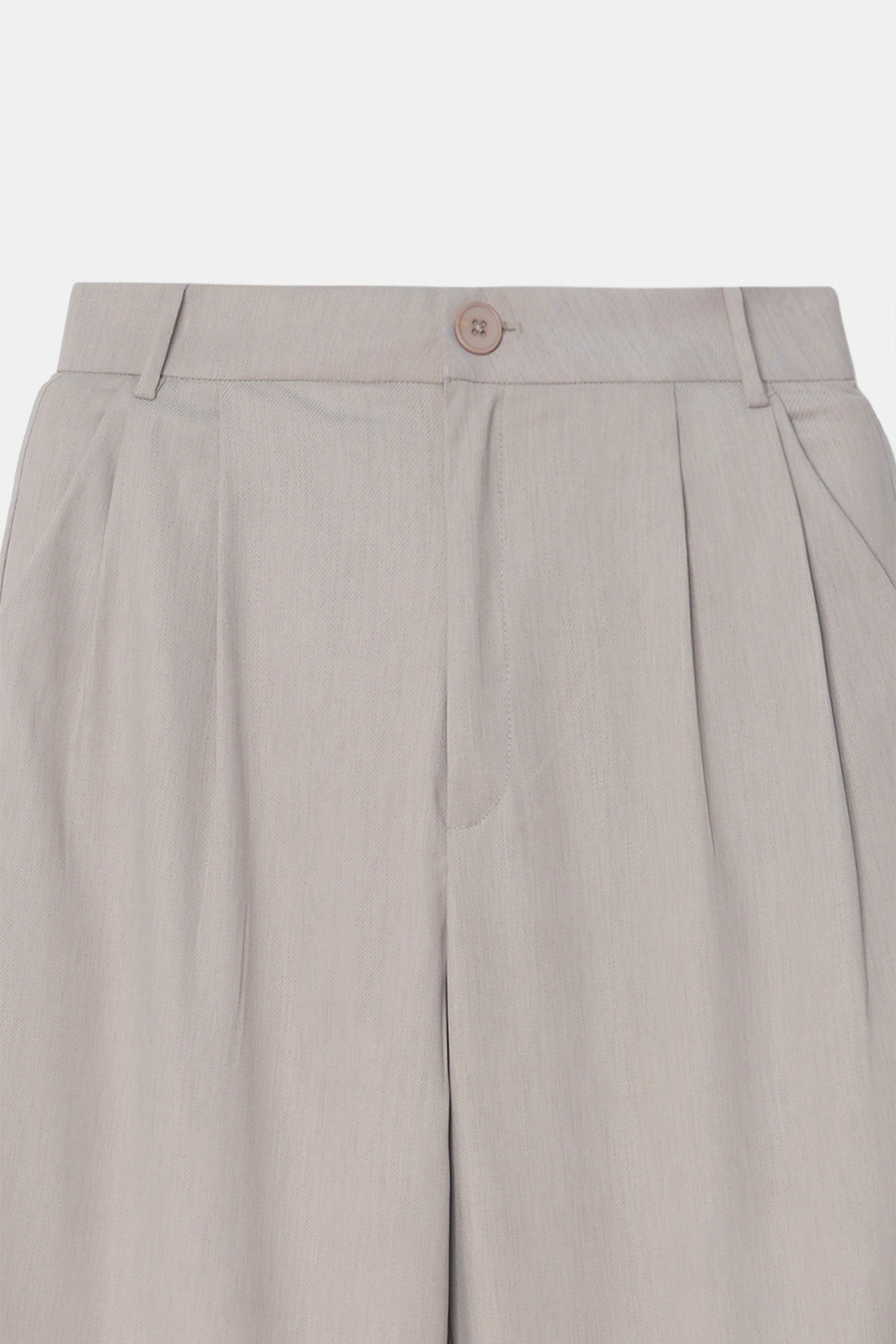 Beige Pleated Trouser