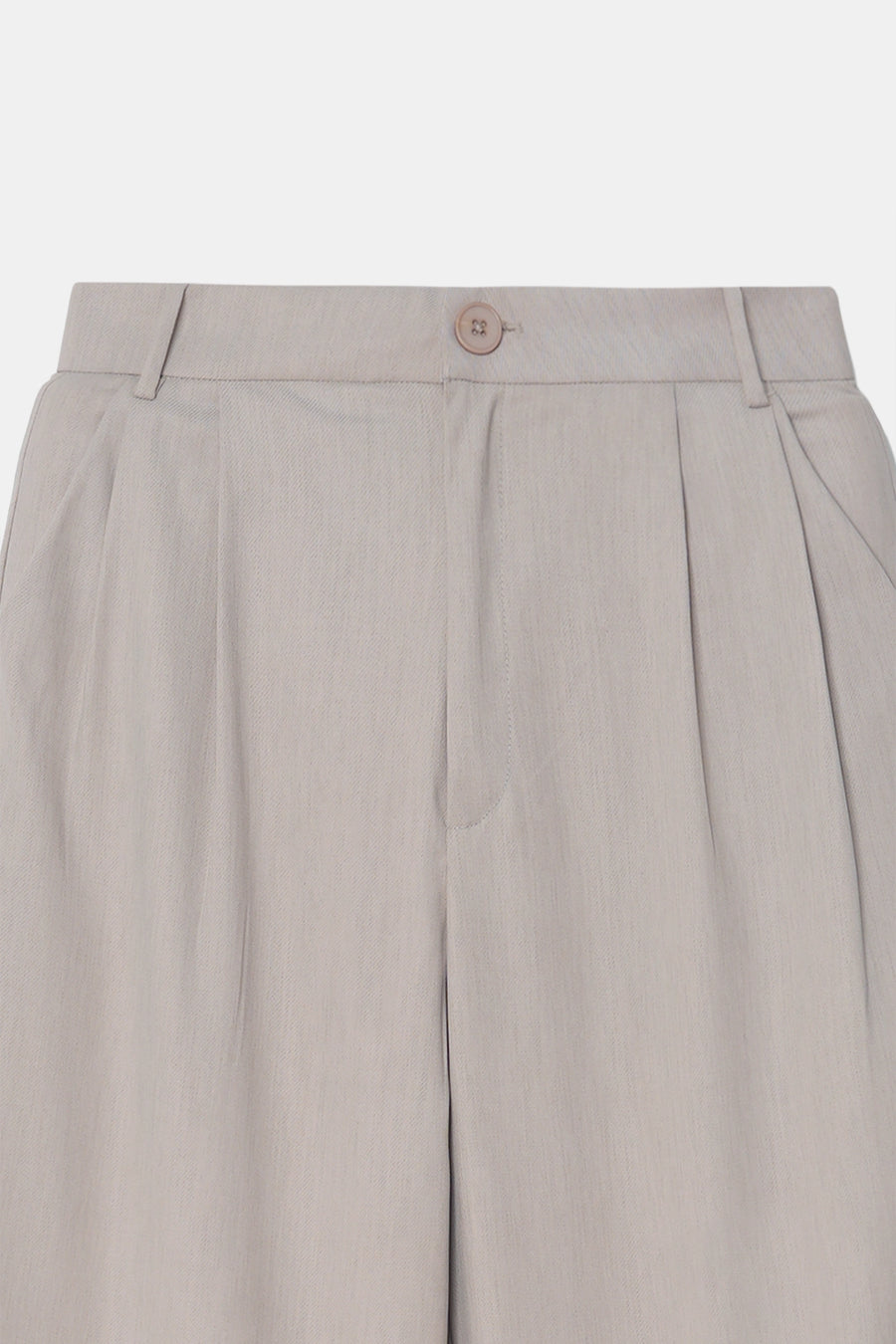 Beige Pleated Trouser