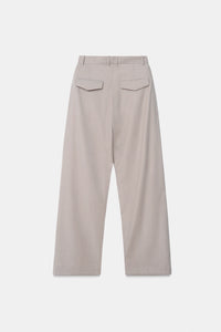 Beige Pleated Trouser