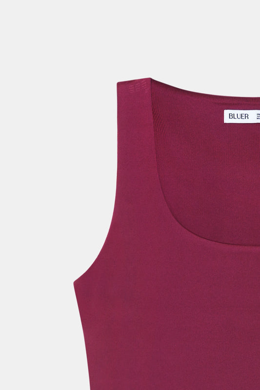 Berry Pink Polyamide Tank Top
