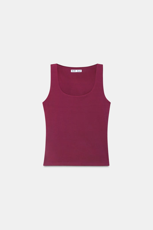 Berry Pink Polyamide Tank Top