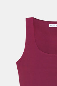 Berry Pink Polyamide Tank Top