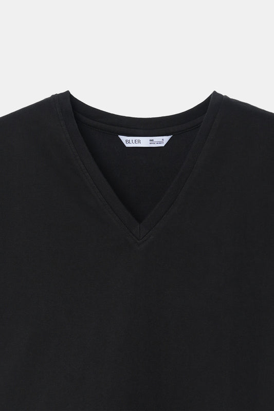 Black Basic V-Neck T-Shirt