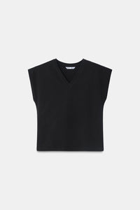 Black Basic V-Neck T-Shirt