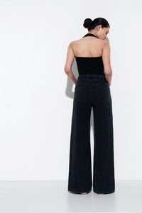 Black Denim Sweatpants