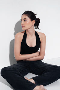 Black Denim Sweatpants