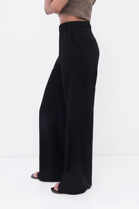 Black High-Rise Tailored Trouser