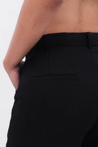 Black High-Rise Tailored Trouser