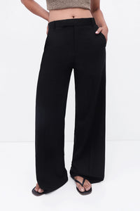 Black High-Rise Tailored Trouser