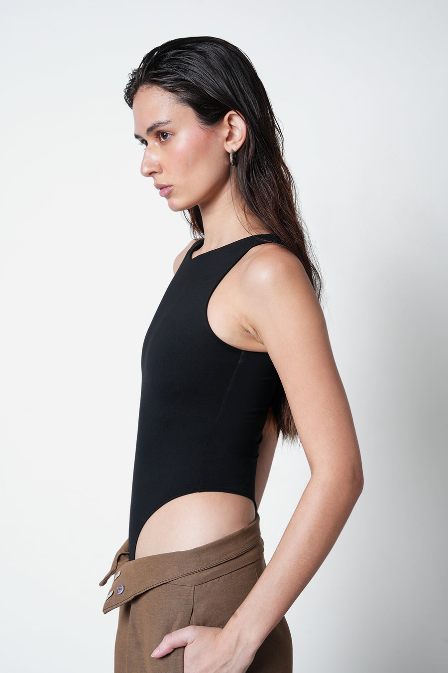 Black Polyamide Bodysuit