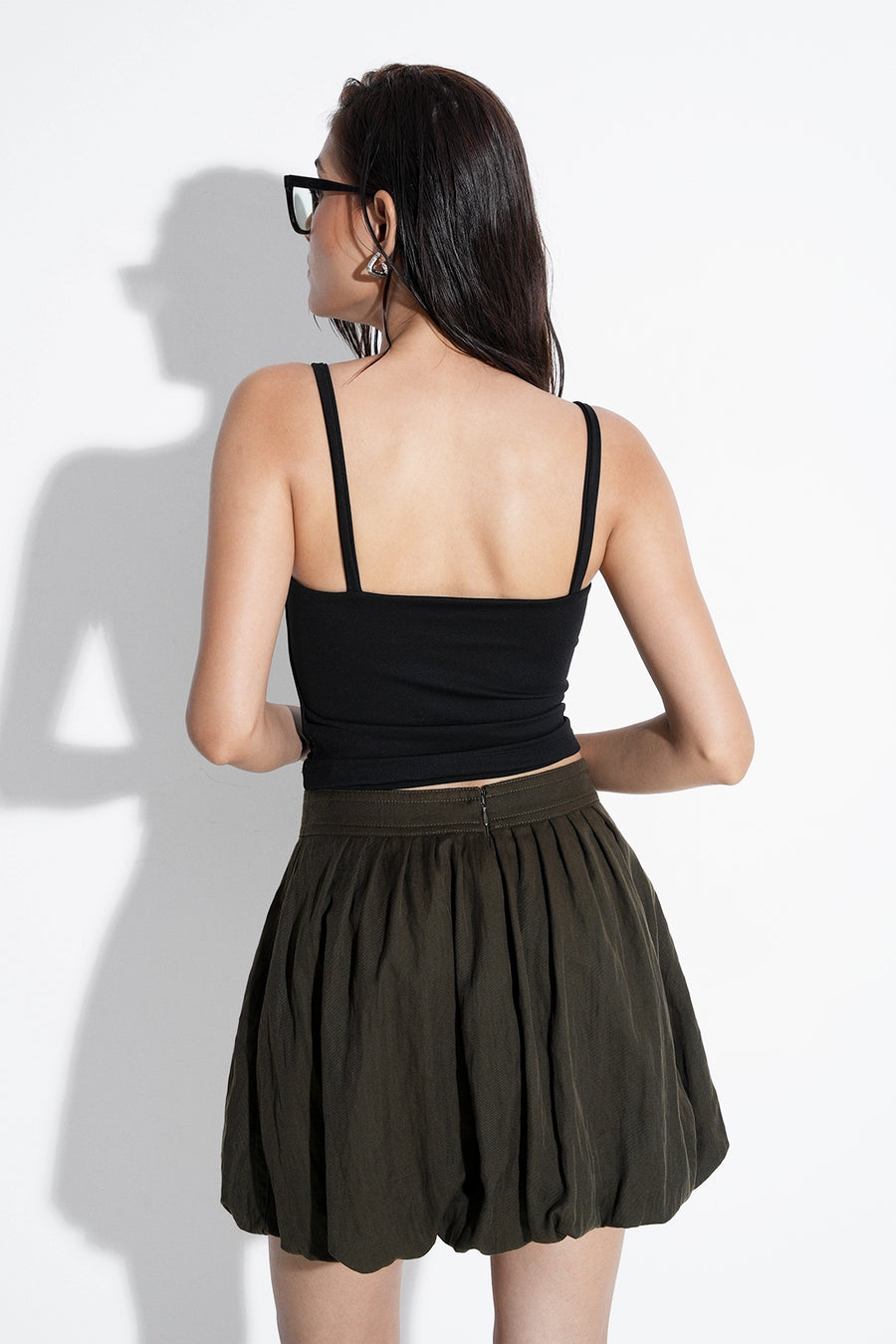 Black Strappy Polyamide Top