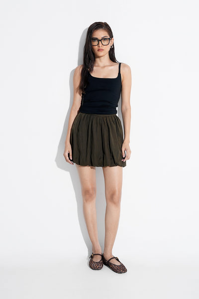 Black Strappy Polyamide Top