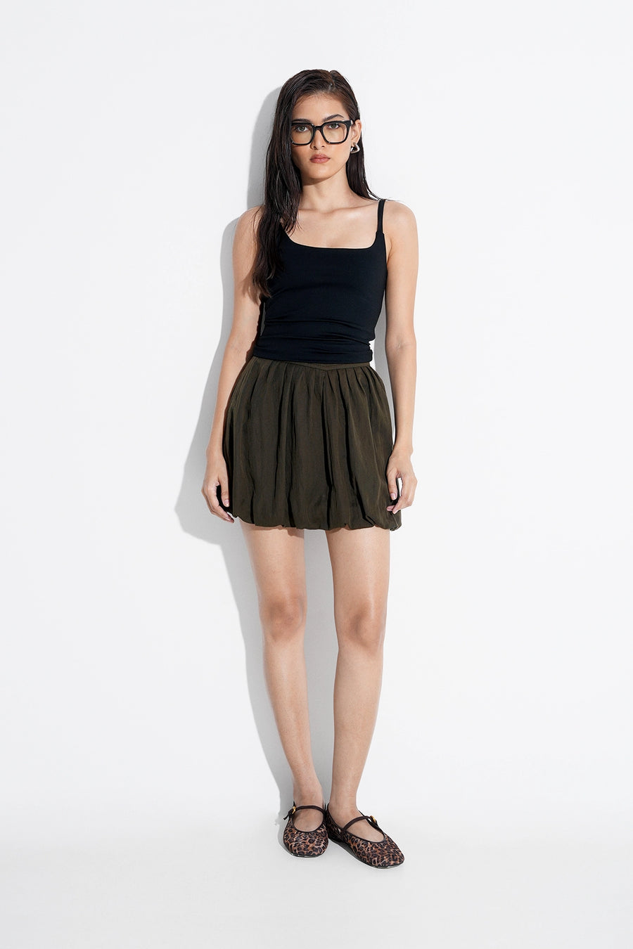 Black Strappy Polyamide Top