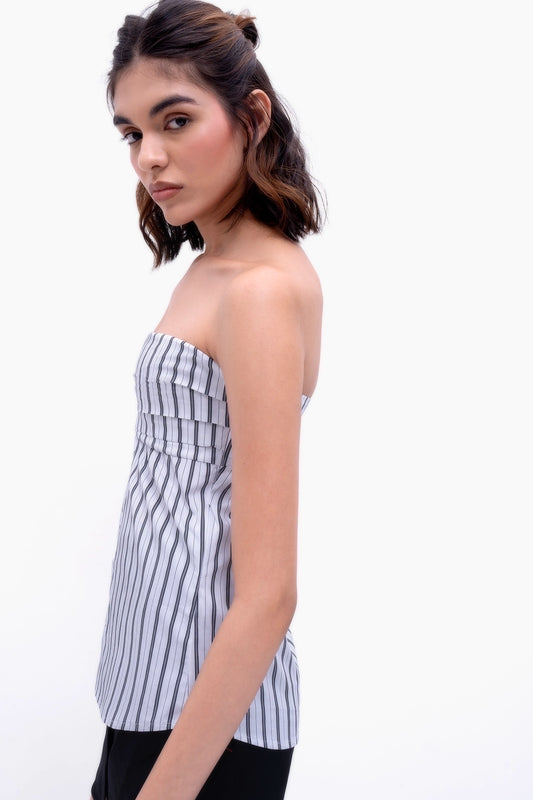 Black Striped Tube Shirt