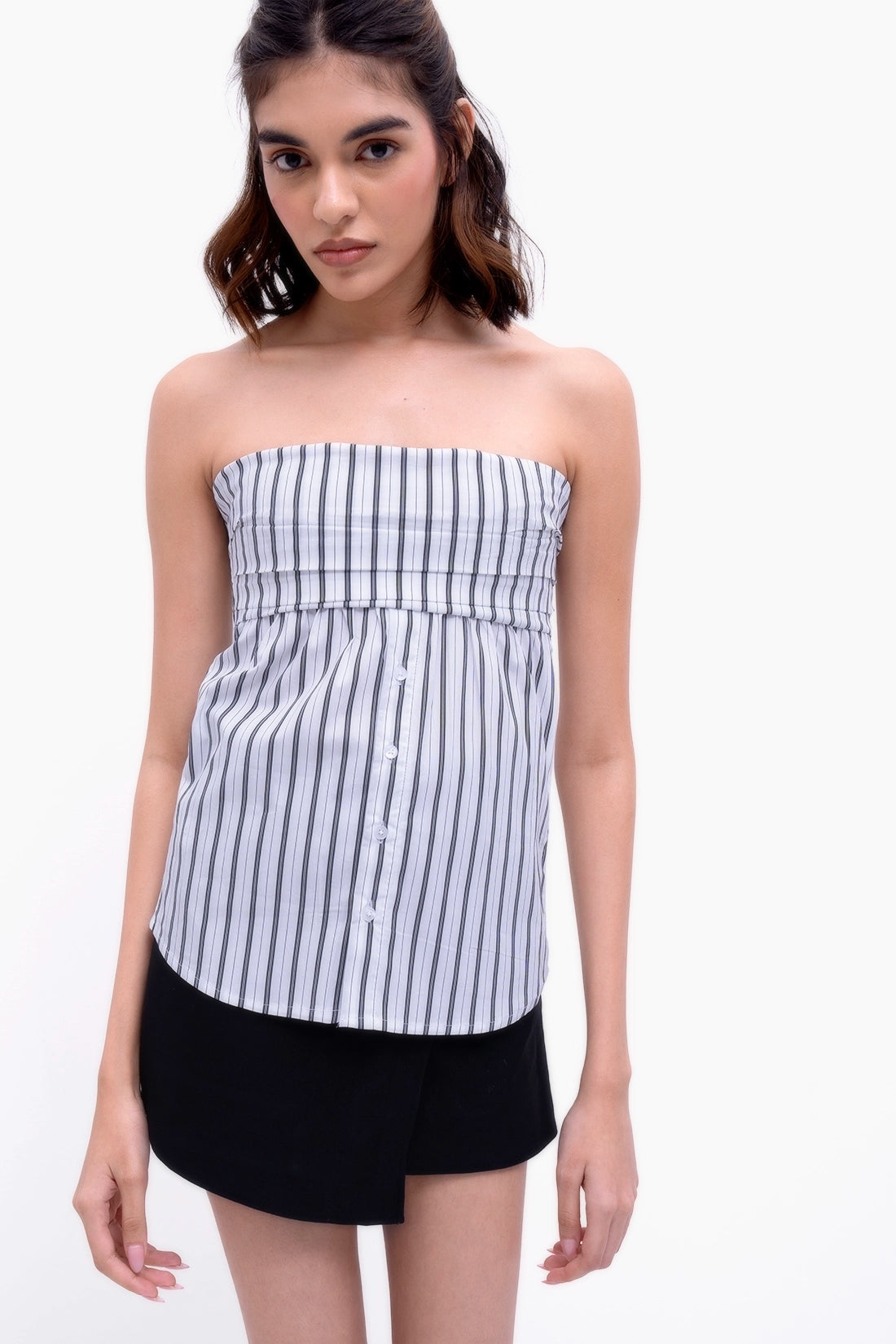 Black Striped Tube Shirt